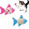 Interactive Realistic Fish Shape Cat Crinkle Chew Toy