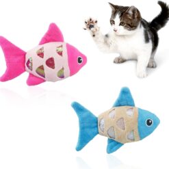 Interactive Realistic Fish Shape Cat Crinkle Chew Toy