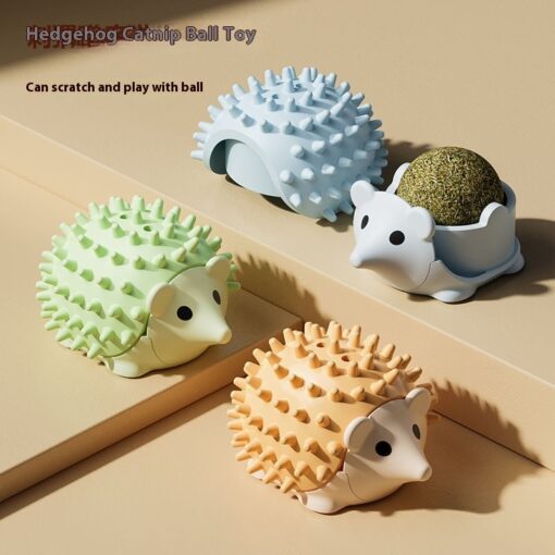 Interactive Hedgehog Scratching Itching Catnip Ball Pet Toy