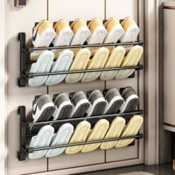 Wall-mounted Punch-free Behind Doors Shoe Rack