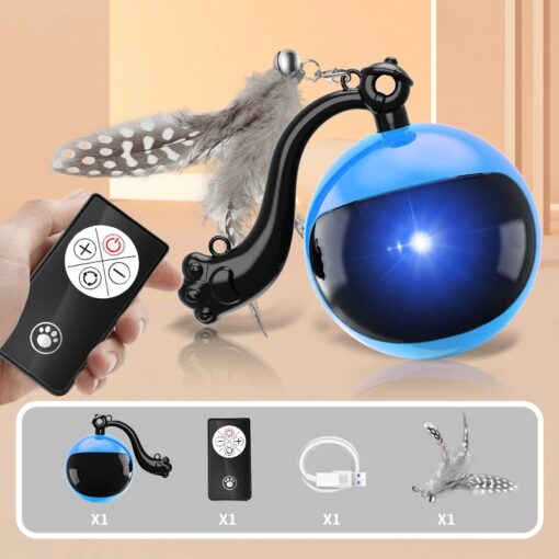 Creative Rotating Cat Teasing Ball Light Sound Effect Self-Hi Toy - Image 2