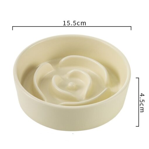 Durable Ceramic Pet Slow Food Feeder Bowl - Image 3