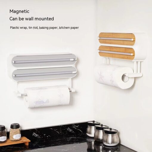 Wall-mounted Punch-free Household Plastic Wrap Cutter