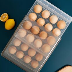 Transparent Double-layer Drawer Storage Egg Rack Box