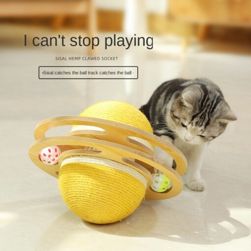 Interactive Sisal Rope Cat Scratcher Grinding Ball Toy