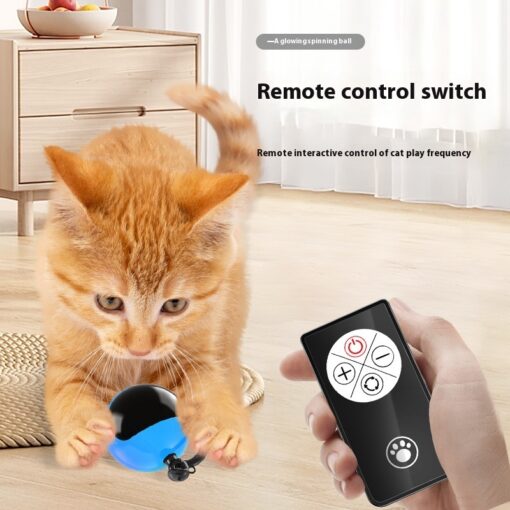 Creative Rotating Cat Teasing Ball Light Sound Effect Self-Hi Toy