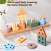 Wooden Geometric Shape Children's Cognitive Puzzle Toy