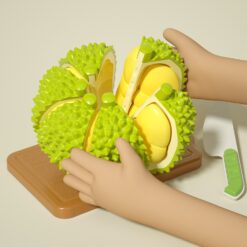 Interactive Play House Simulation Durian Slicer Peeling Toy