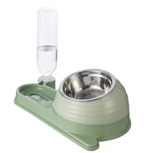 Ergonomic Snail-Shaped Cat Food Bowl Water Dispenser