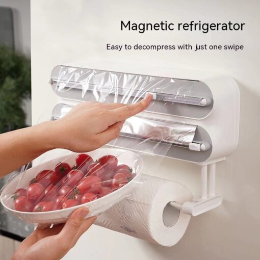 Wall-mounted Punch-free Household Plastic Wrap Cutter - Image 4