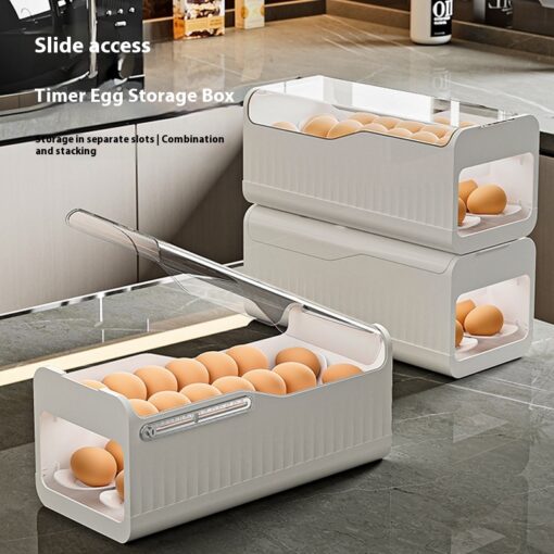 Food Grade Drop-resistant Slide Egg Holder Storage Box