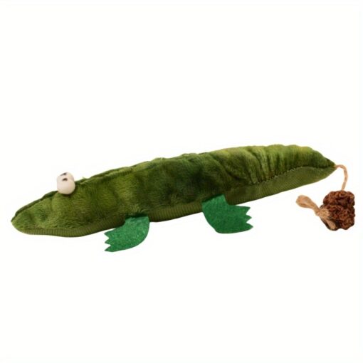 Interactive Plush Alligator Teething Catnip Chew Toy