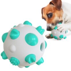 Interactive Dog Teething Chew Ball Teeth Cleaning Toy