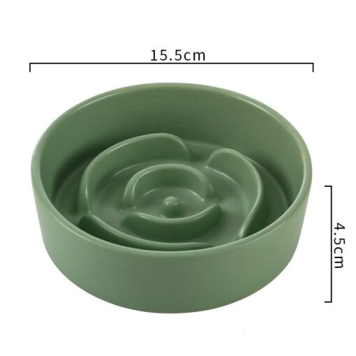 Durable Ceramic Pet Slow Food Feeder Bowl - Image 9