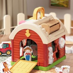 Portable Farm Animal Matching House Puzzle Interaction Toy