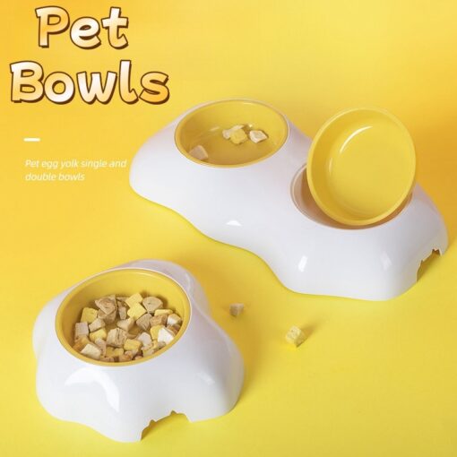 Anti Vomiting Pet Water Food Feeder Double Bowl