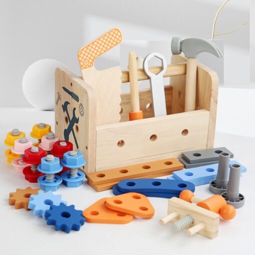 Creative Children's Wooden Repair Toolbox Learning Toy