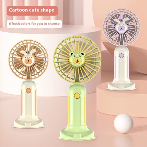 Portable Cartoon Handheld Mini USB Rechargeable Fan