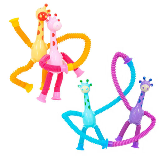 Multifunctional Telescopic Suction Cup Giraffe Toy