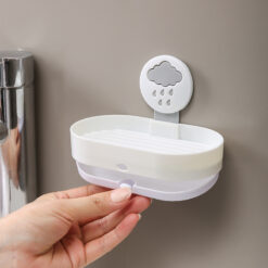 Wall-Mounted Household Double-Layer Drain Soap Box