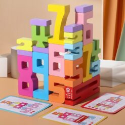 Wooden Digital Building Blocks Educational Toy