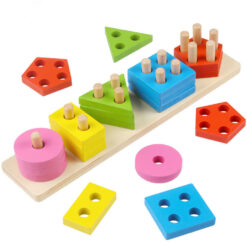 Montessori Geometric Shape Building Block Intellectual Toy