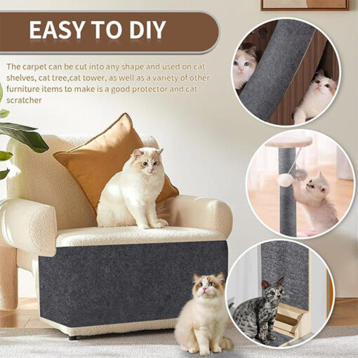 Interactive Pruning Cat Scratch Self-adhesive Carpet Mat