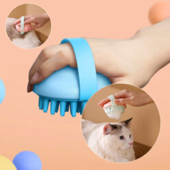 Creative Silicone Pet Bath Massage Scrub Comb Brush