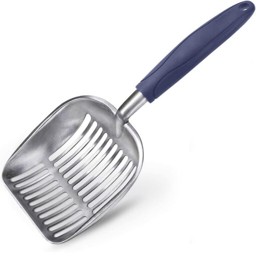 Ergonomic Handle Aluminum Alloy Pet Cat Litter Scoop